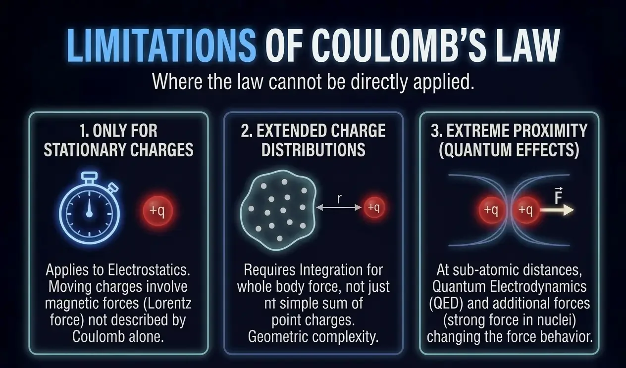 Coulomb’s Law 7 Limitations of Coulomb’s Law