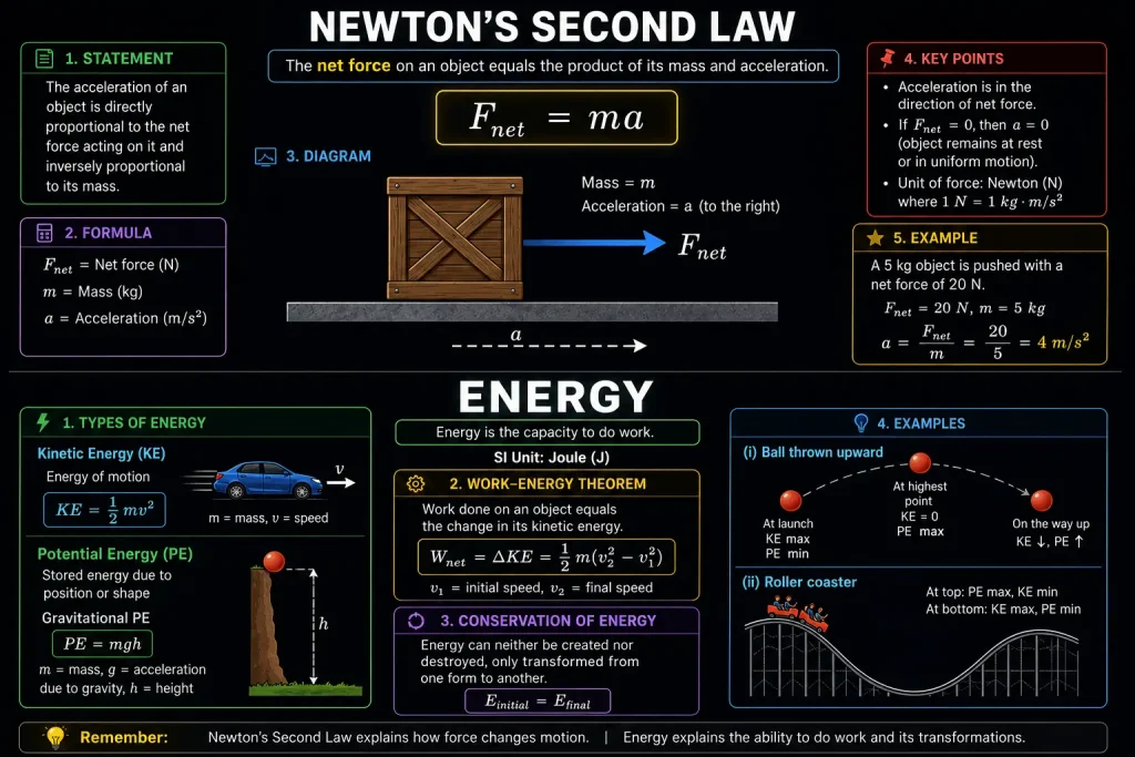 Newton’s Second Law 7 Newton’s Second Law and Energy
