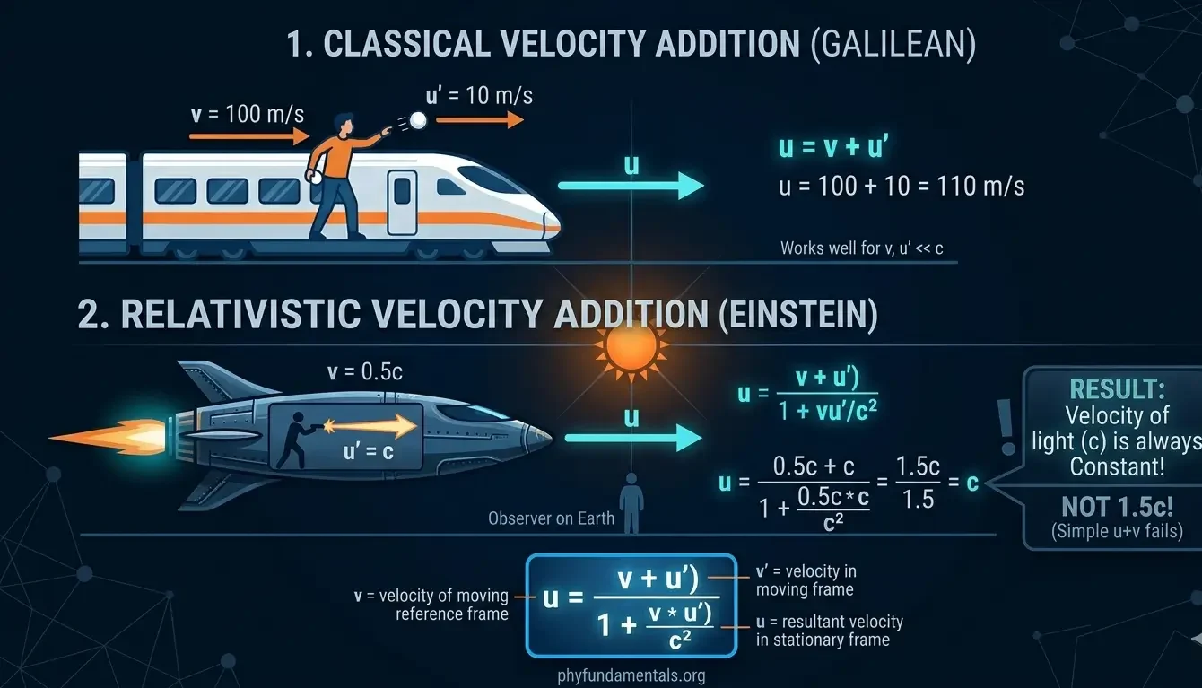 Speed of Light 5 Relativistic Velocity Addition