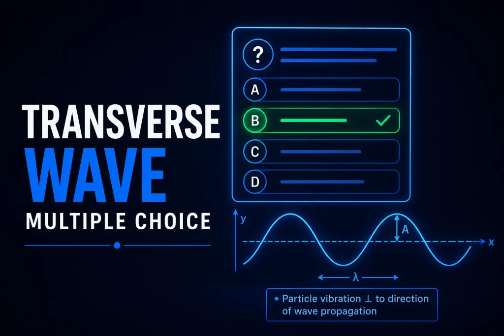 Transverse waves(MCQs) 2 Transverse wave MCQs Feature image